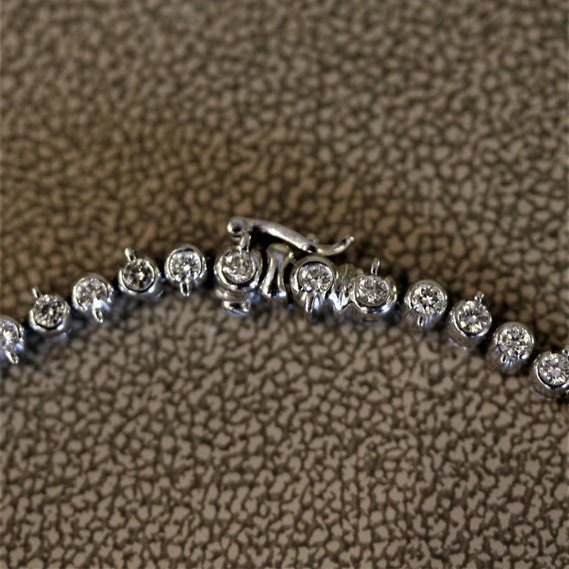 Swiss Topaz Diamond Gold Double-Layer Necklace