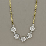 Diamond Gold Flower Necklace
