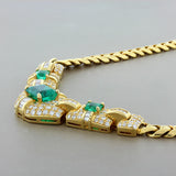Emerald Diamond Gold Necklace