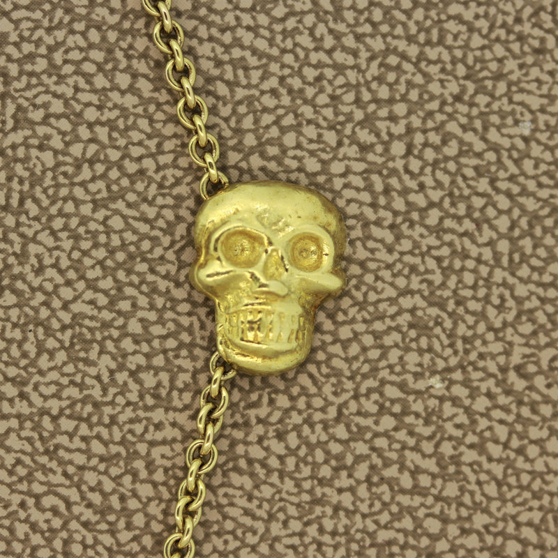 Estate Skull Gold Necklace