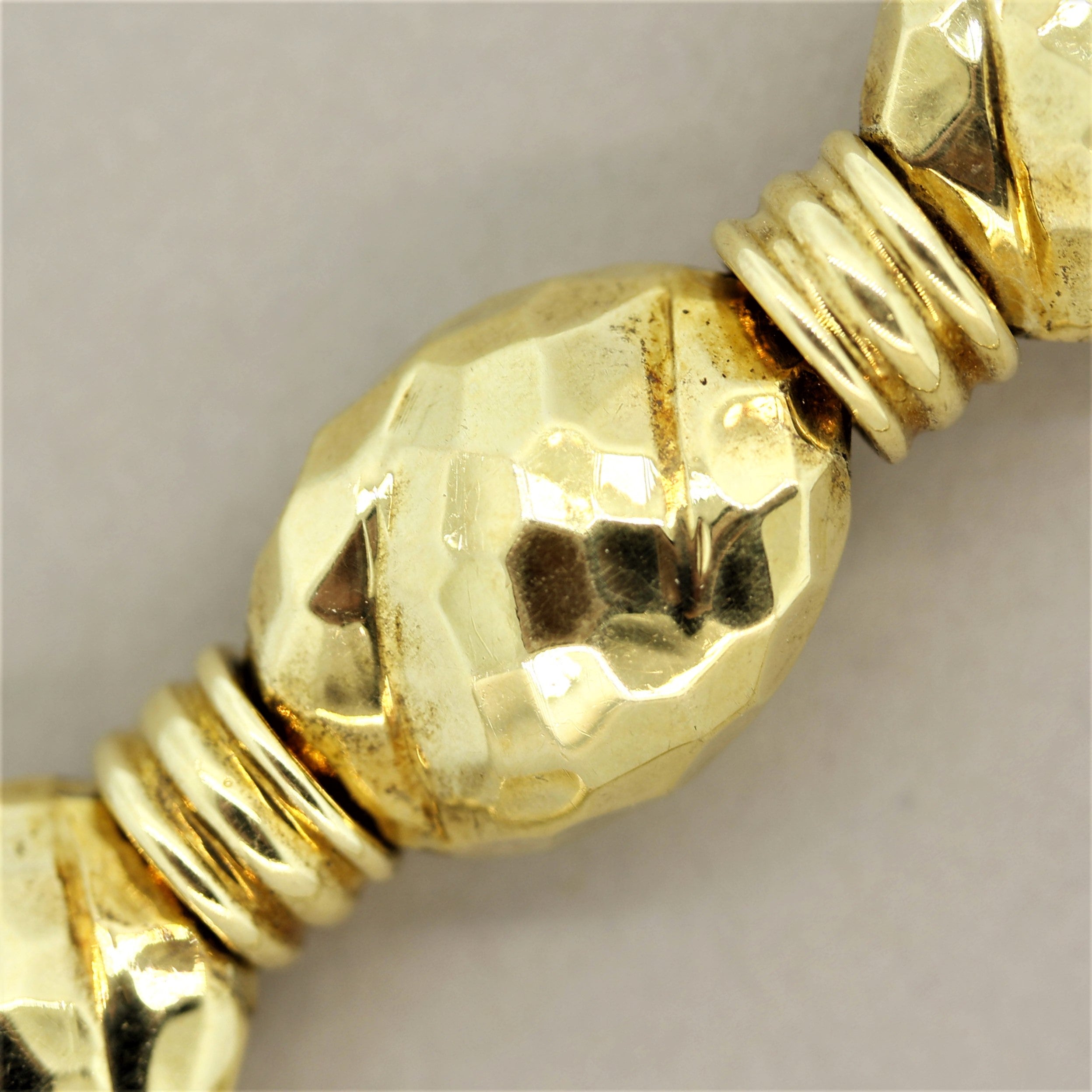 Henry Dunay Hammered-Gold Faceted Necklace