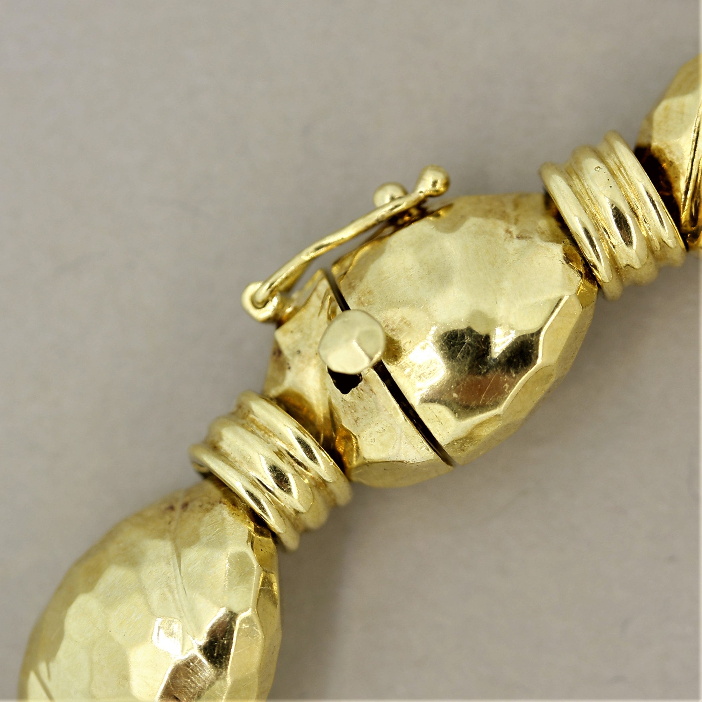 Henry Dunay Hammered-Gold Faceted Necklace