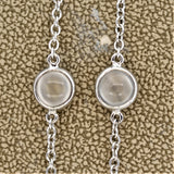 Italian Cats-Eye-Moonstone Star-Diopside Diamond Gold Necklace