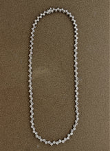 Modern Diamond Bezel Gold Tennis Necklace