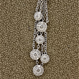 Diamond Multi-Strand Gold Drop Necklace
