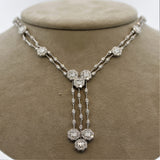 Diamond Drop Gold Double-Strand Necklace