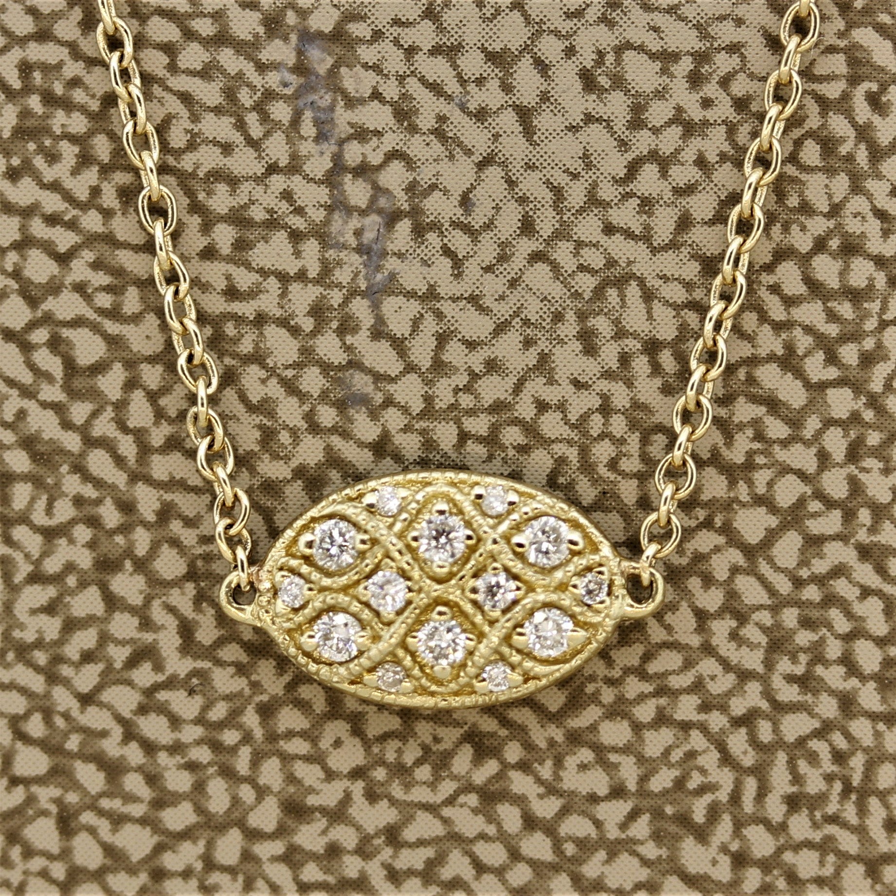 Diamond by The Yard Gold Medallion Necklace