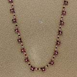 Ruby Diamond Gold Long Necklace
