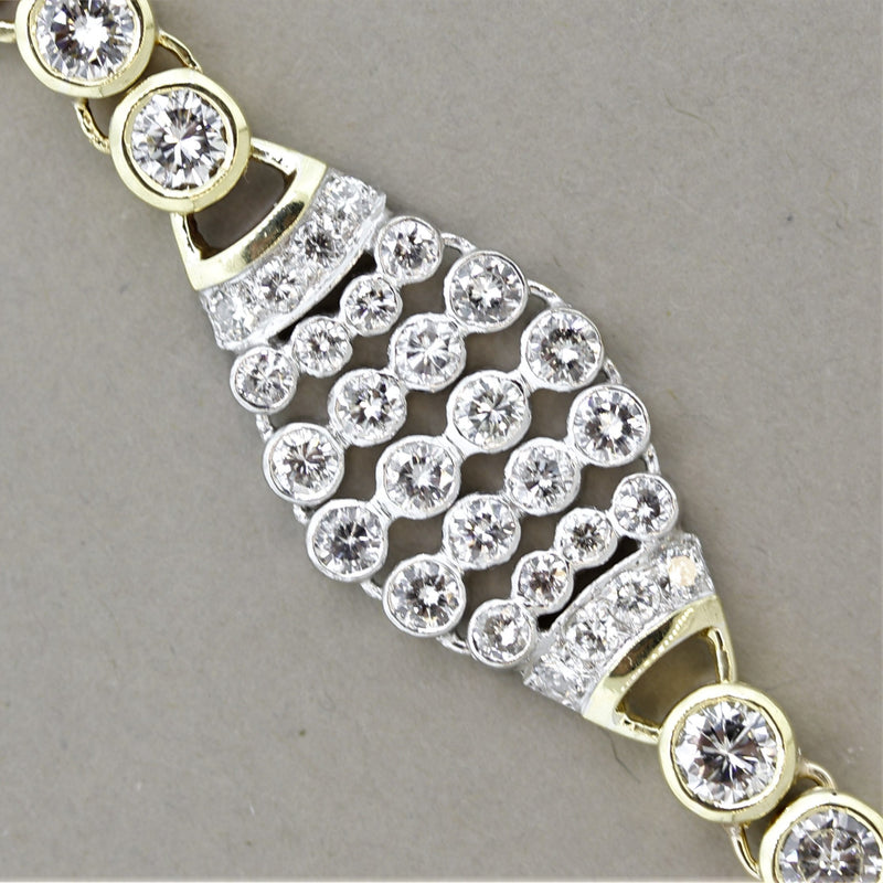 Diamond Gold-Link Choker Necklace