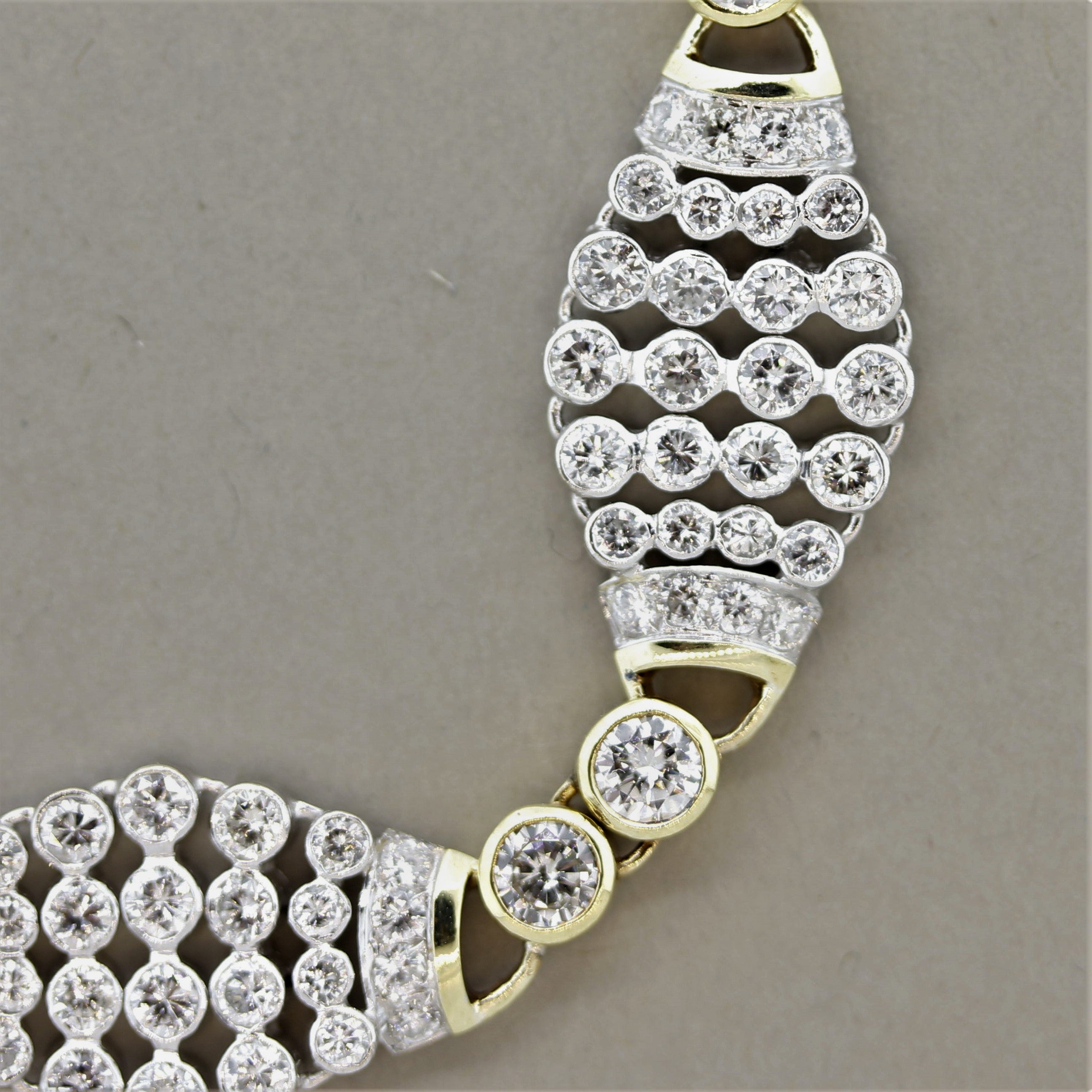 Diamond Gold-Link Choker Necklace