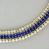 Superb Sapphire Diamond Gold Choker Necklace
