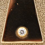 Large Gold Cross Diamond Ruby Pendant