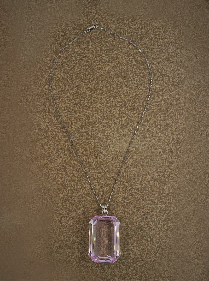 Massive Kunzite Platinum Pendant Necklace, 312.57ct
