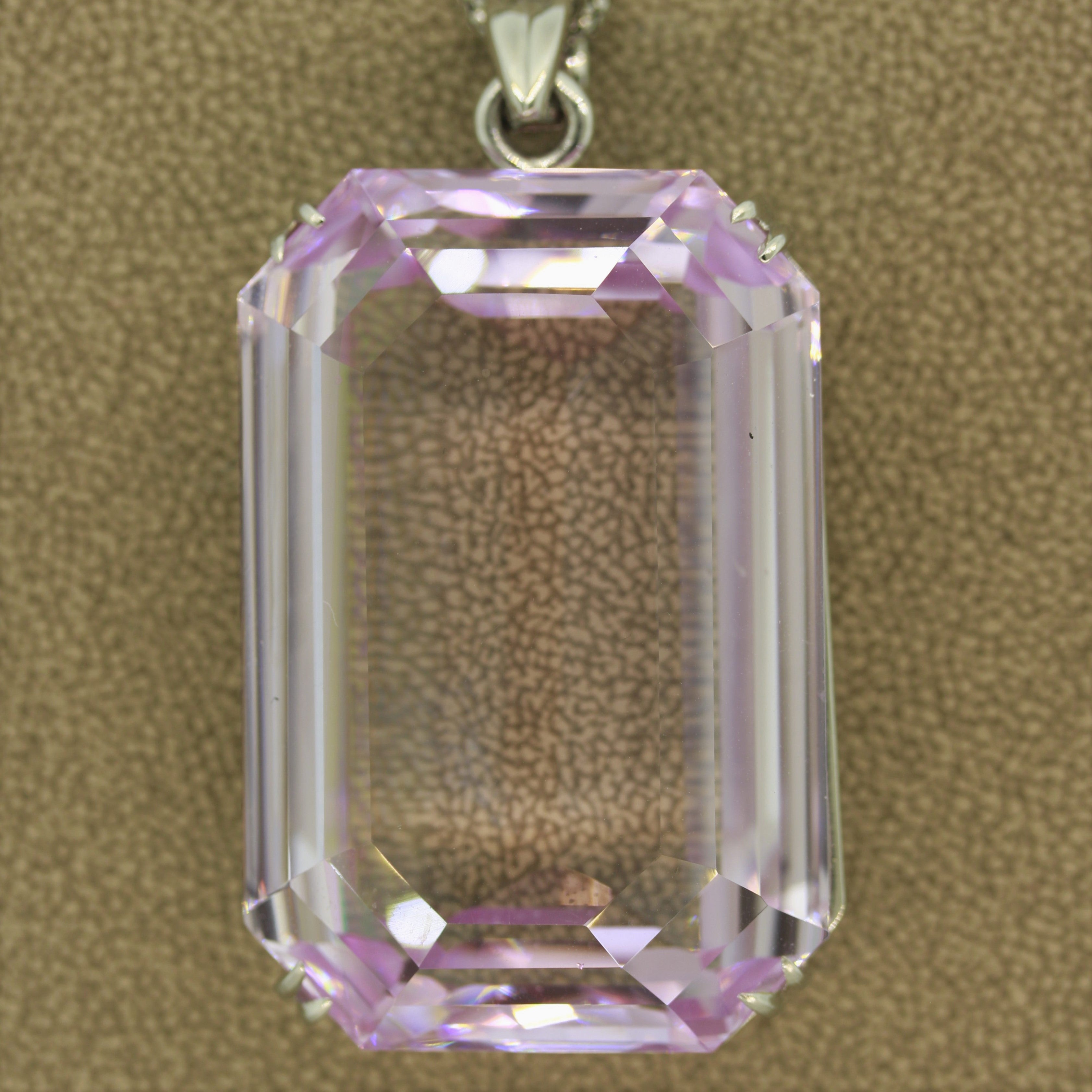 Massive Kunzite Platinum Pendant Necklace, 312.57ct