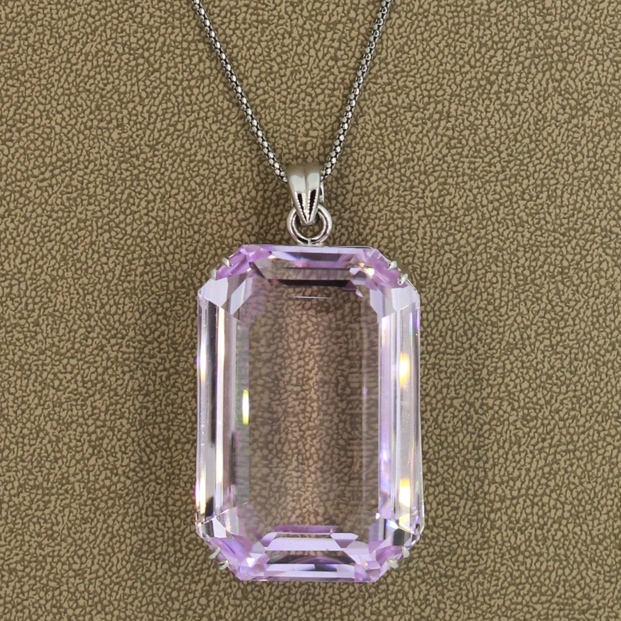 Massive Kunzite Platinum Pendant Necklace, 312.57ct