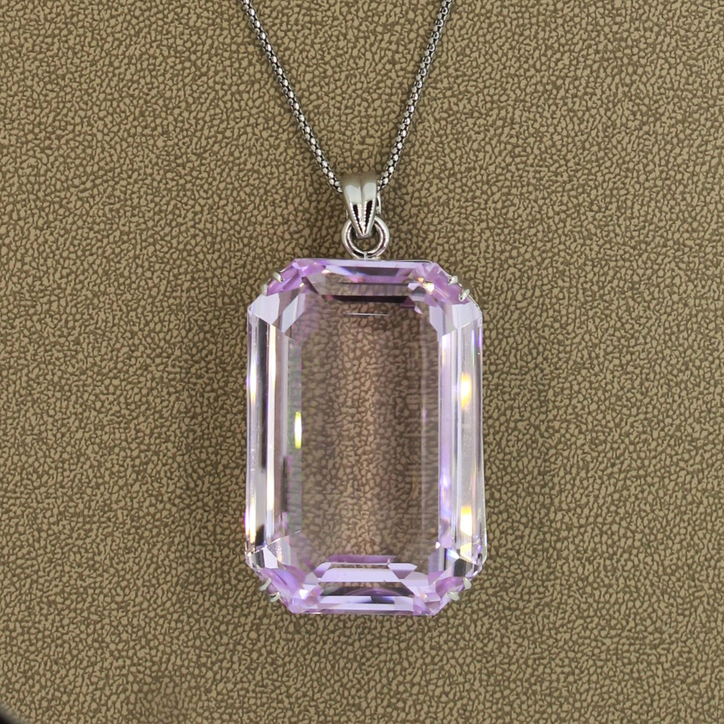 Massive Kunzite Platinum Pendant Necklace, 312.57ct