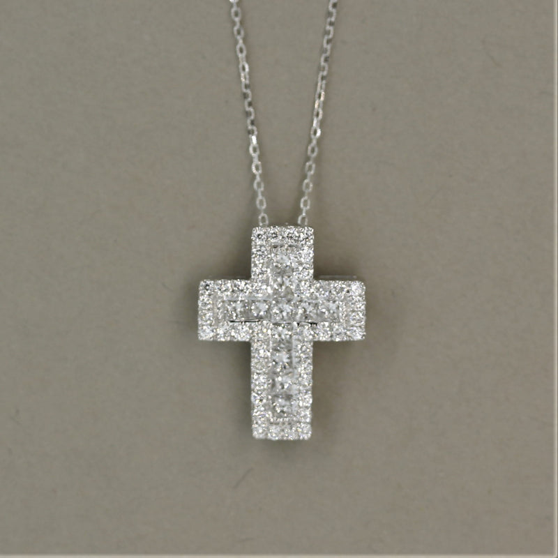 Diamond White Gold Cross