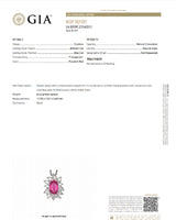 4.14 Carat Unheated Ruby Diamond Gold Pendant, GIA Certified