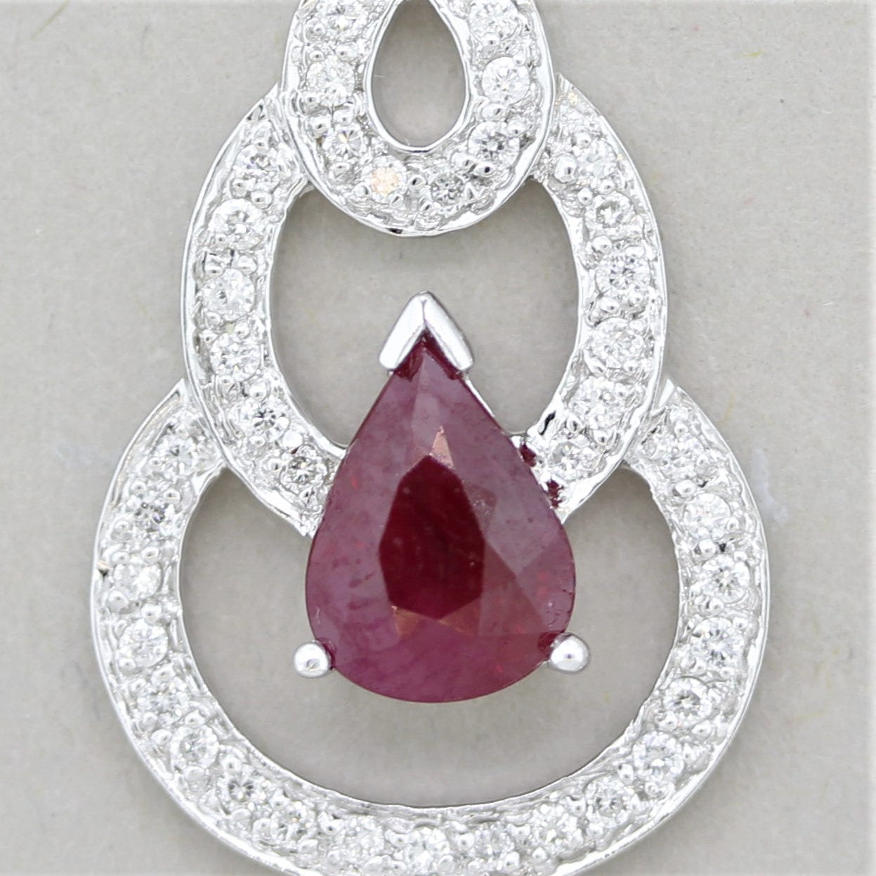 Ruby Diamond Gold Pendant