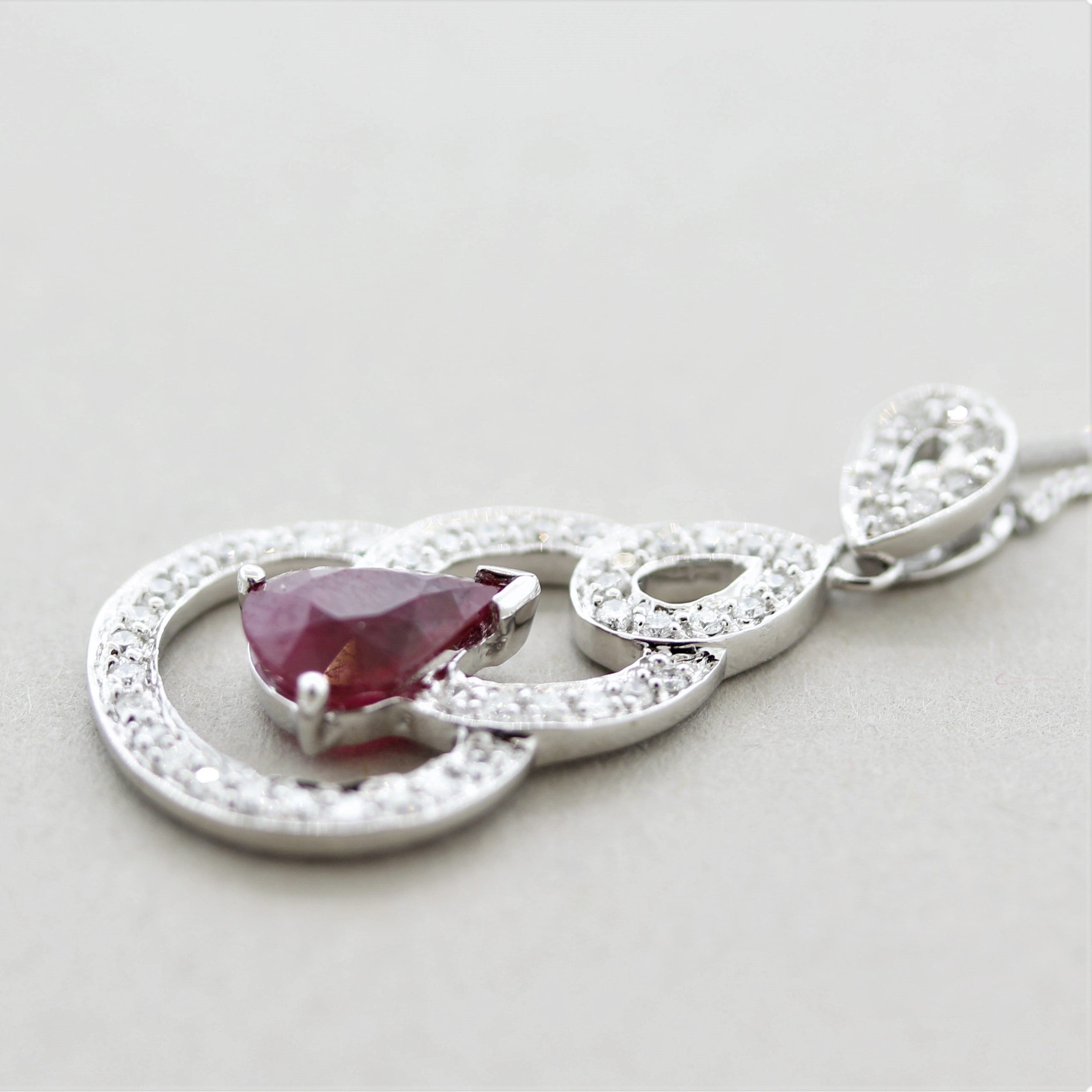 Ruby Diamond Gold Pendant