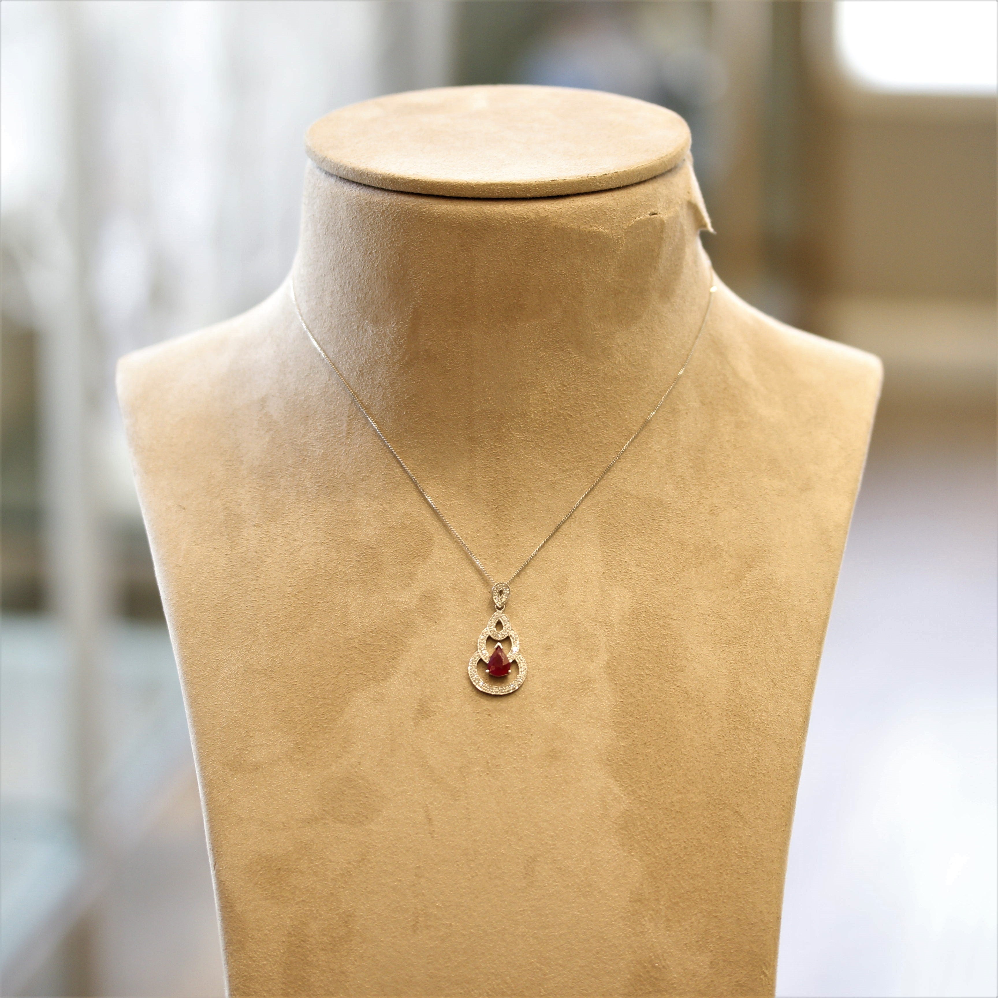 Ruby Diamond Gold Pendant