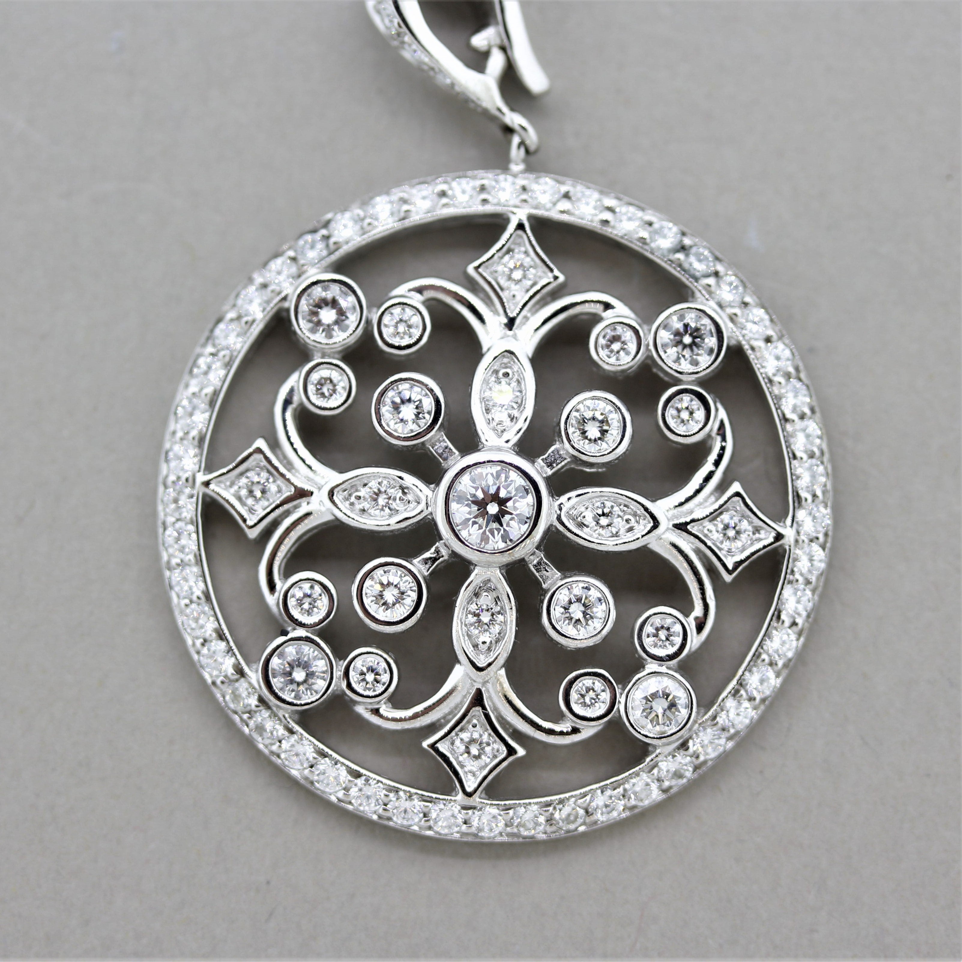 Diamond Gold Medallion Pendant