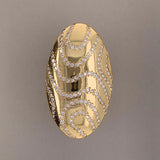 Italian Modern Diamond Gold Cocktail Ring
