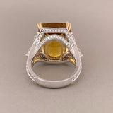 Heliodor Beryl Diamond Gold Ring