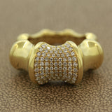 Diamond Gold “Bamboo” Ring