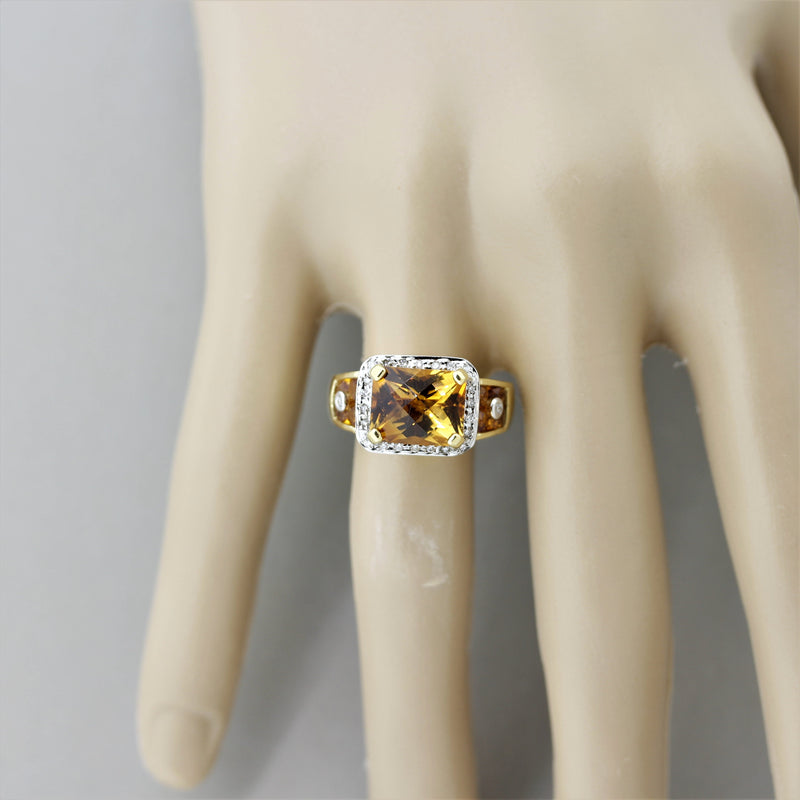 Bellarri Citrine Diamond Gold Ring