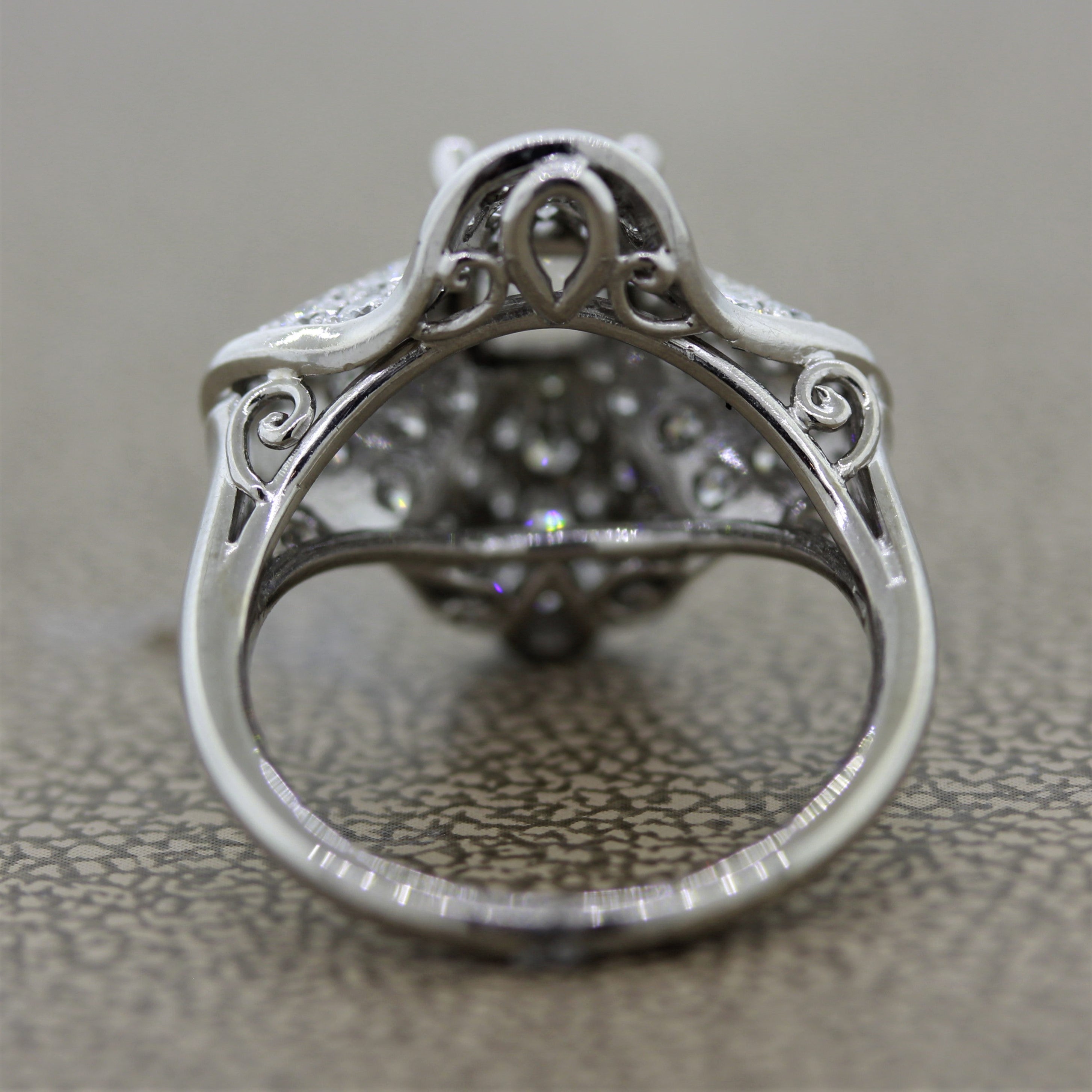 Diamond Platinum “Lucky Clover” Engagement Ring