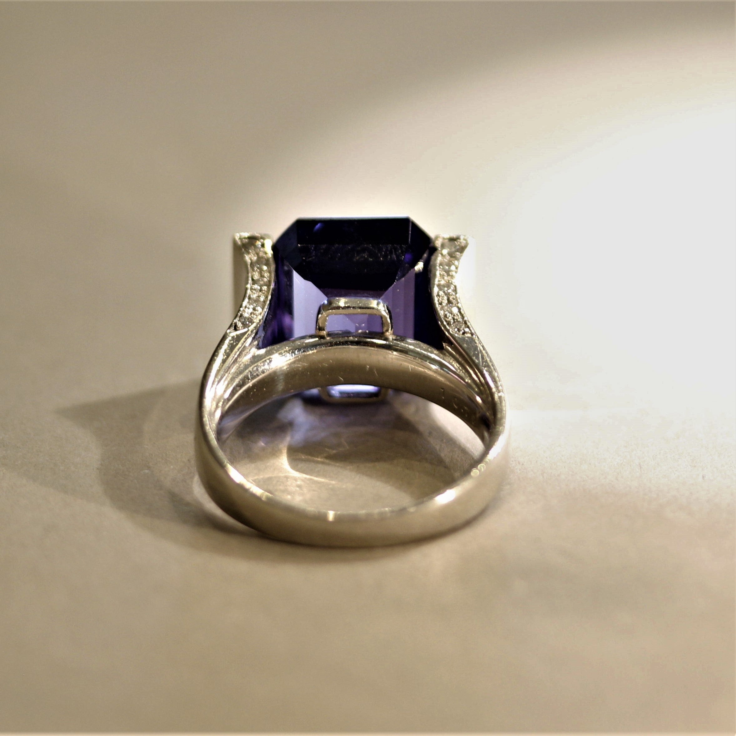 Tanzanite Diamond Platinum Ring