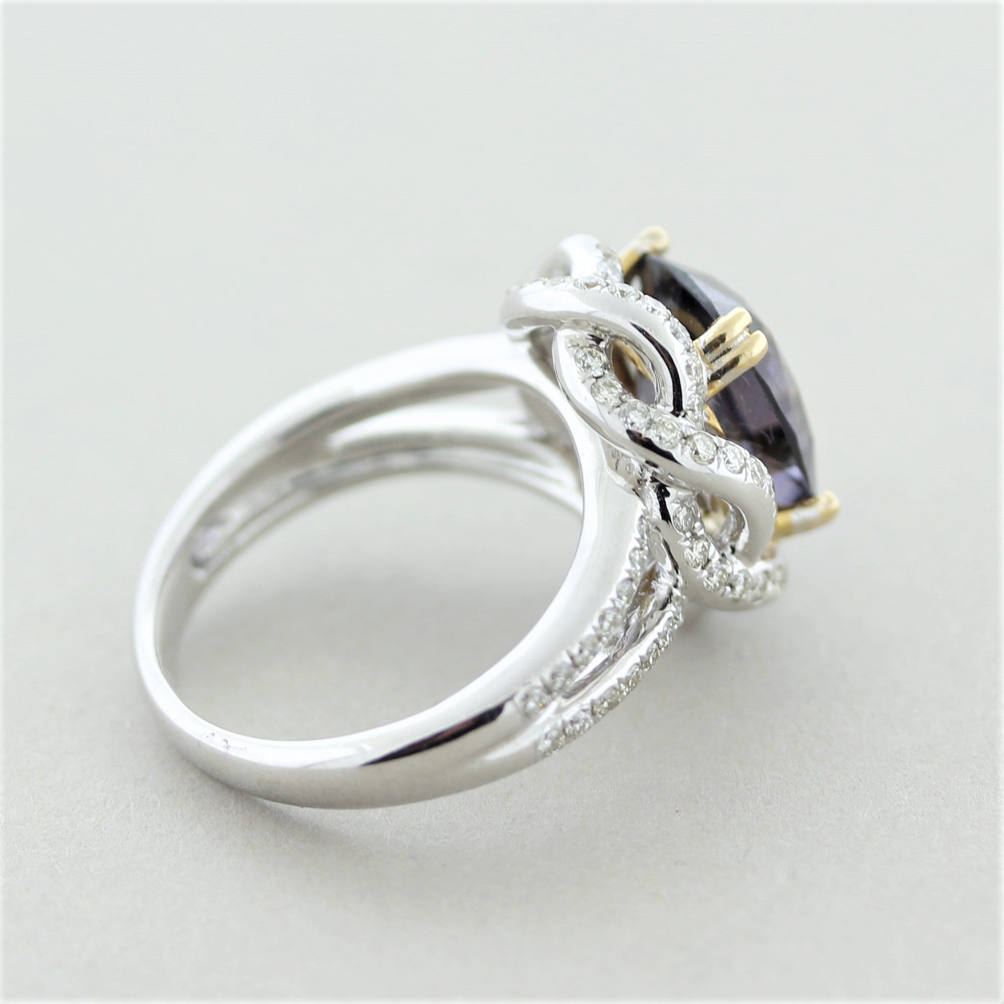 Spinel Diamond Gold Ring