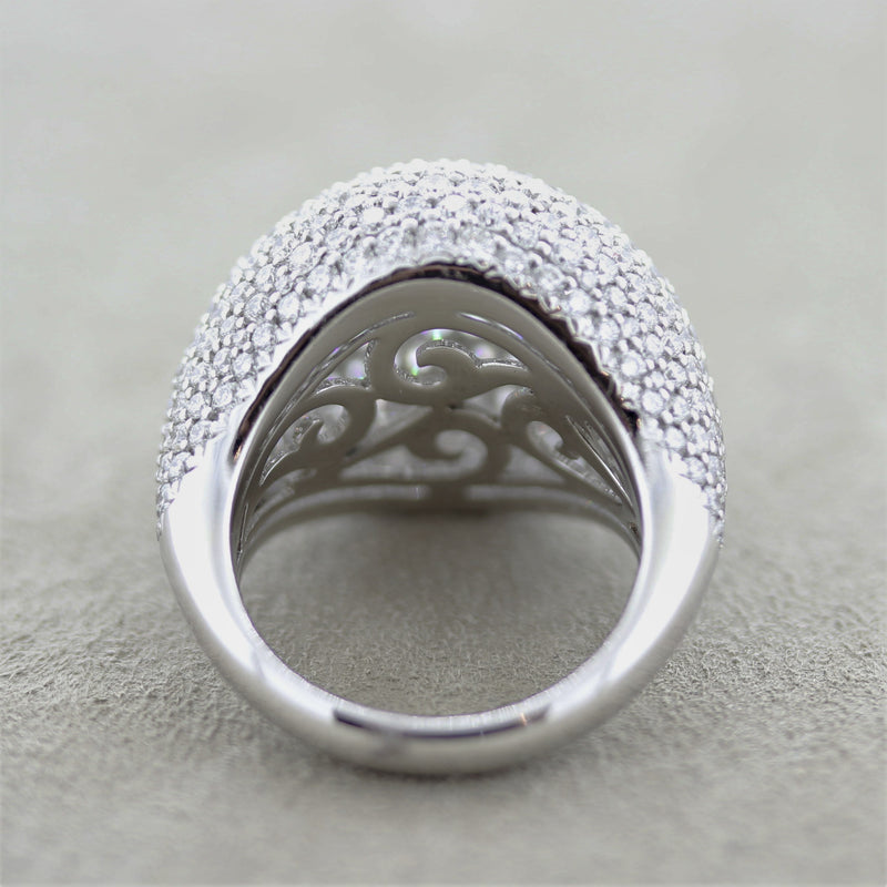 Diamond Pave Gold Dome Ring