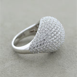 Diamond Pave Gold Dome Ring