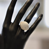 Diamond Pave Gold Dome Ring