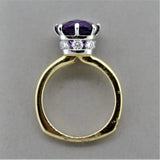 Amethyst Diamond Gold & Platinum Ring
