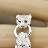 Diamond Ruby “Twin Panther” Gold Ring