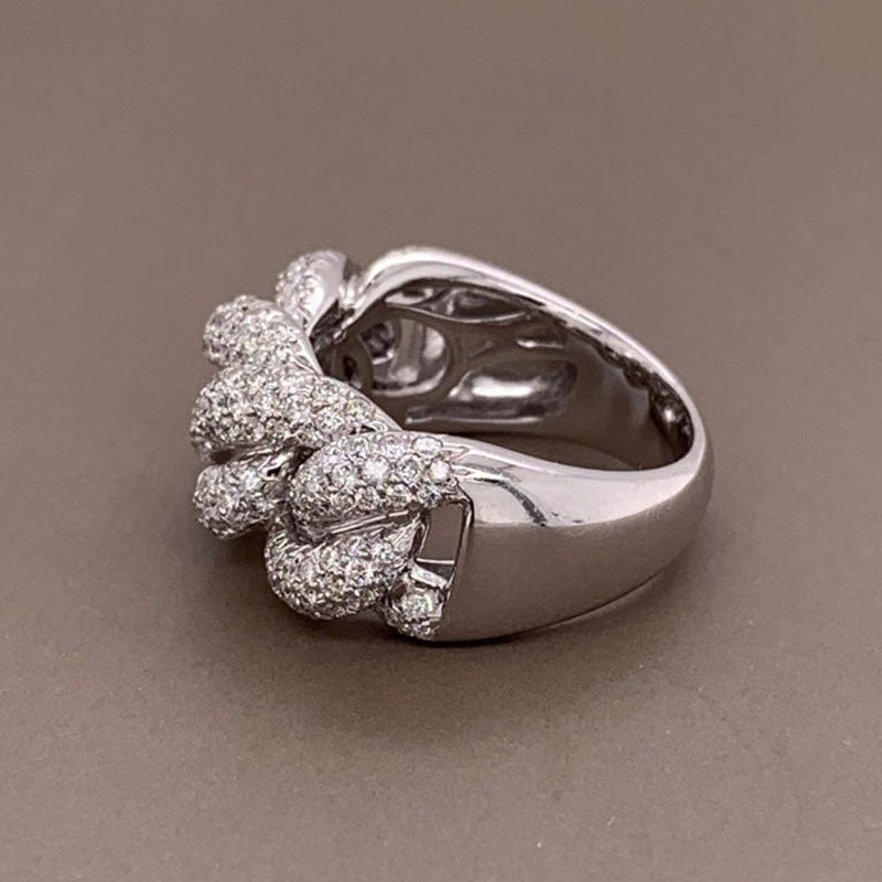 Diamond Gold Link Band Ring
