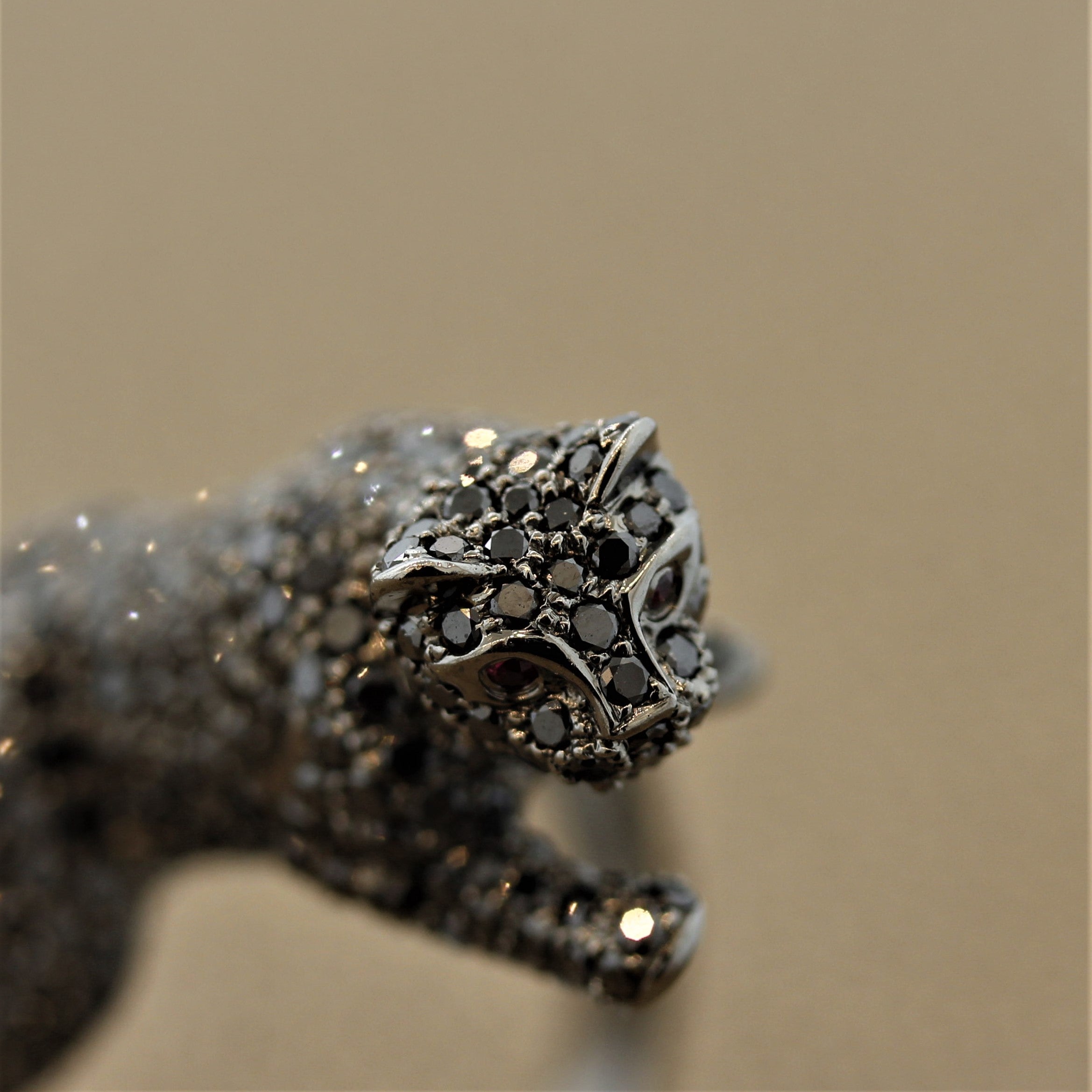 Black Diamond Black Panther Gold Ring