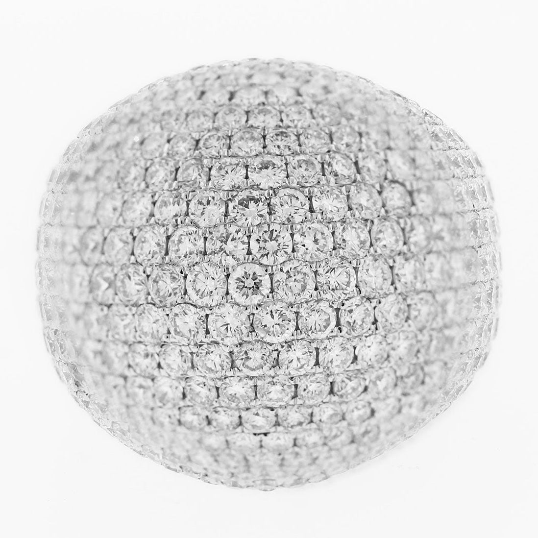 Diamond Pave Gold Domed Cocktail Ring