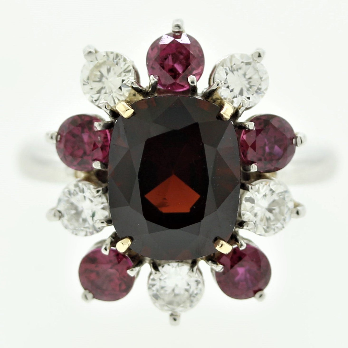 Spinel Diamond Ruby Platinum & Gold Ring, GIA Certified