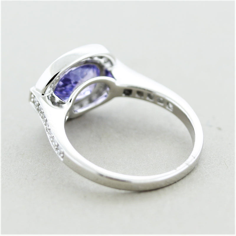 Violet Spinel Diamond Gold Ring