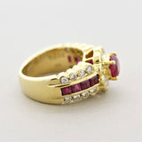 Ruby Diamond Gold Ring