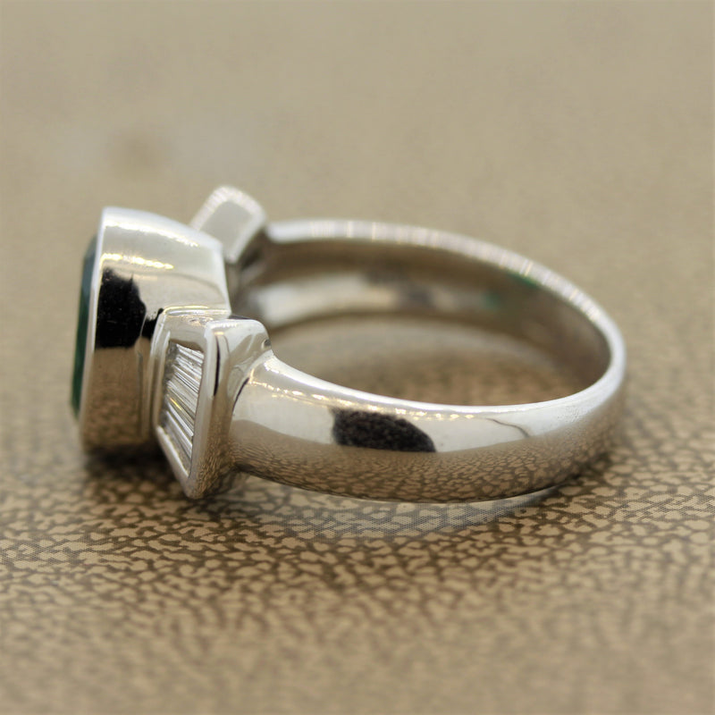 Fine Emerald Diamond Gold Ring