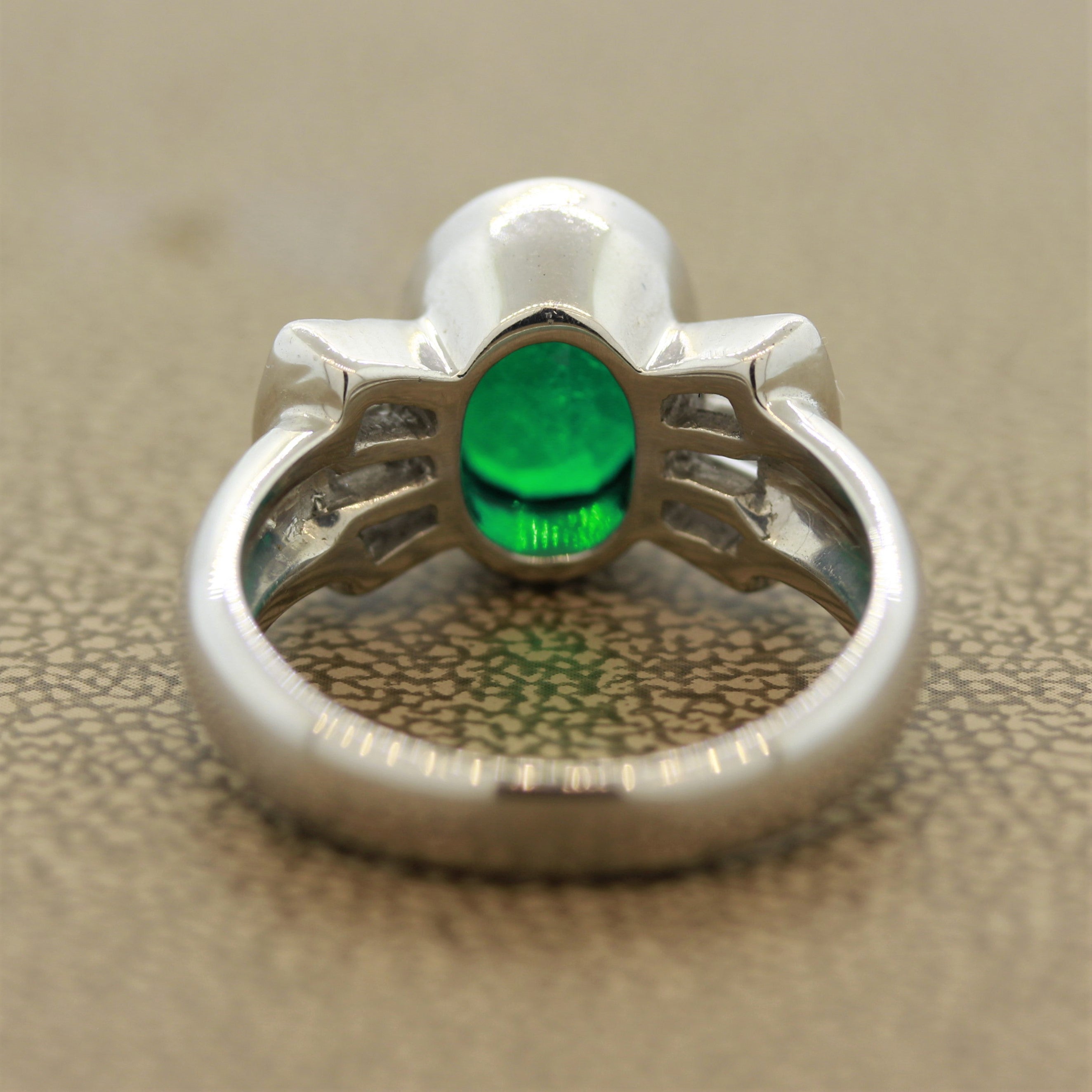 Fine Emerald Diamond Gold Ring