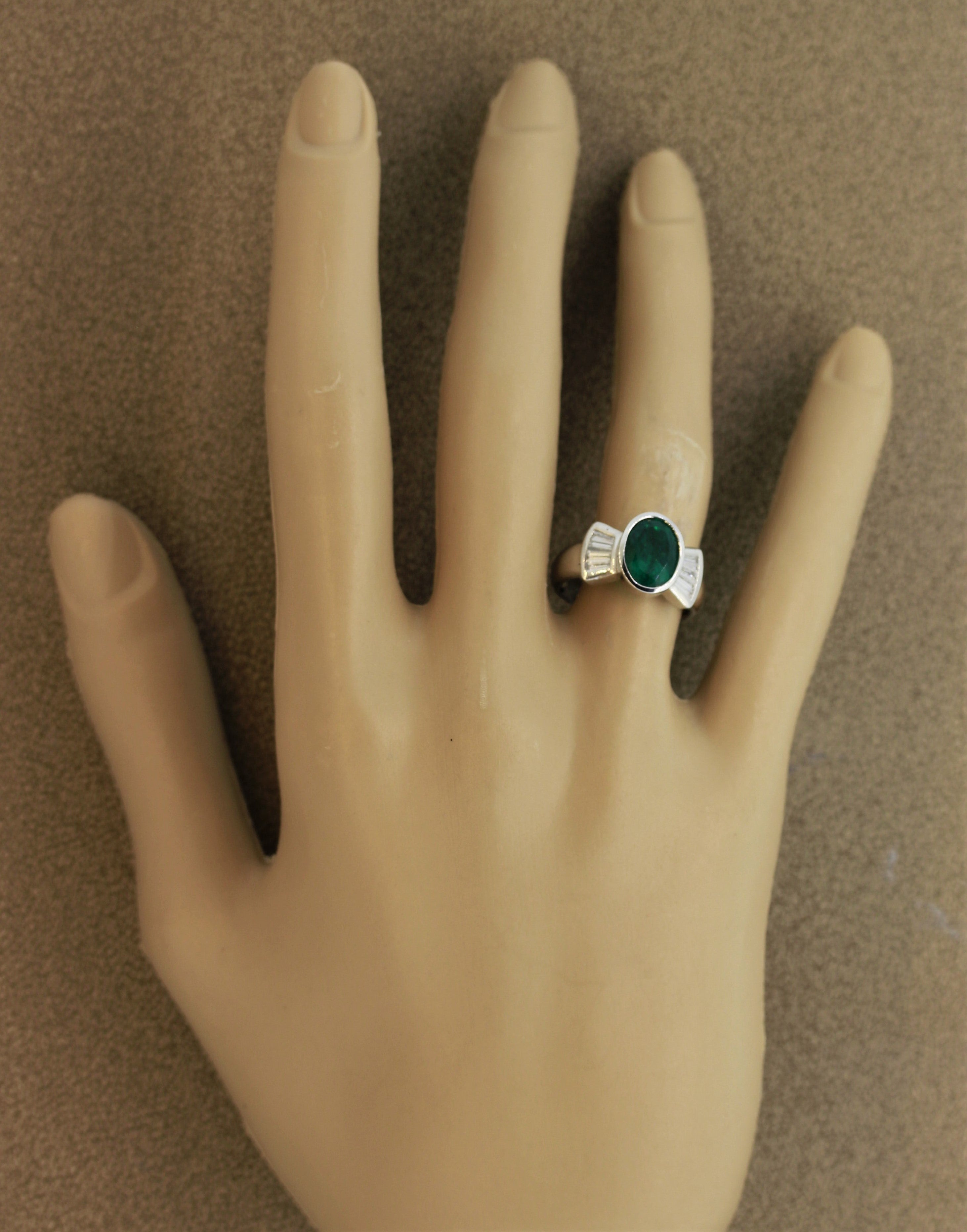 Fine Emerald Diamond Gold Ring