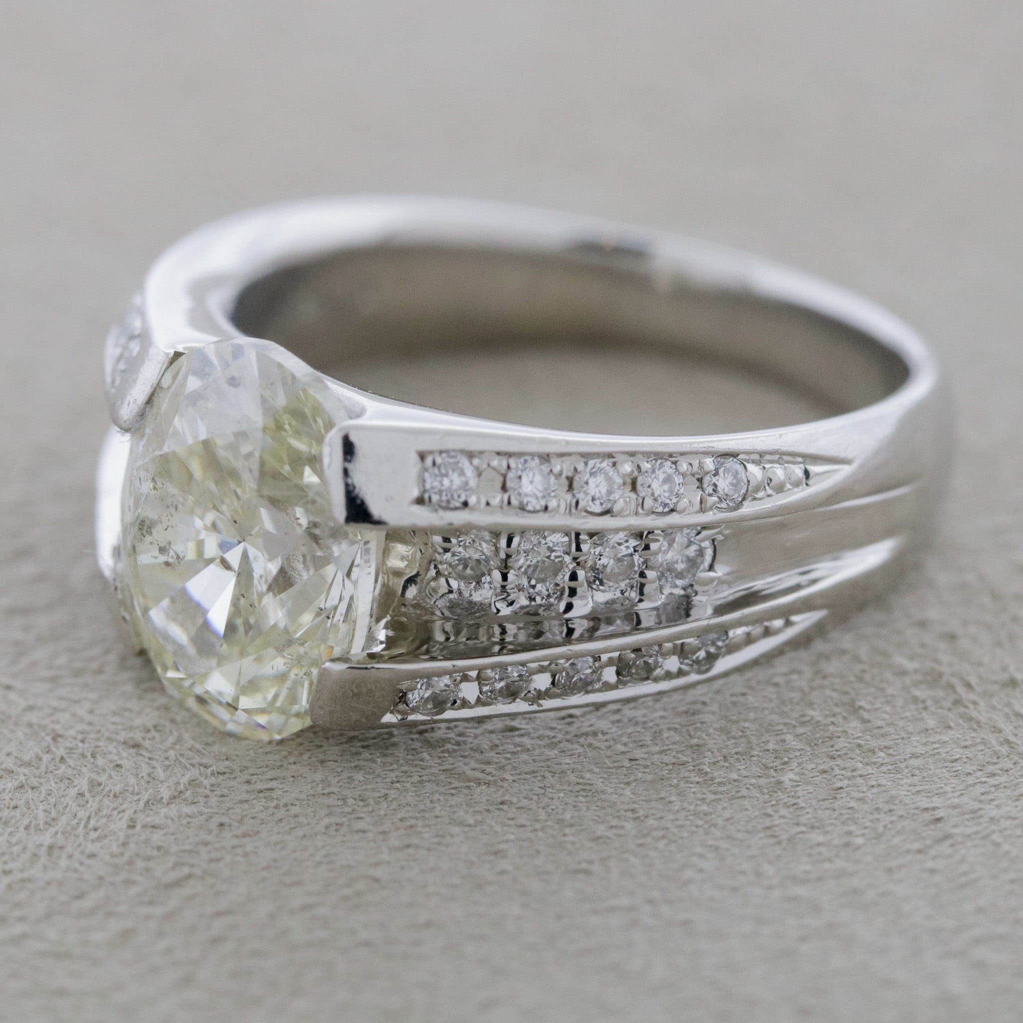 3.01ct Oval Diamond Platinum Ring