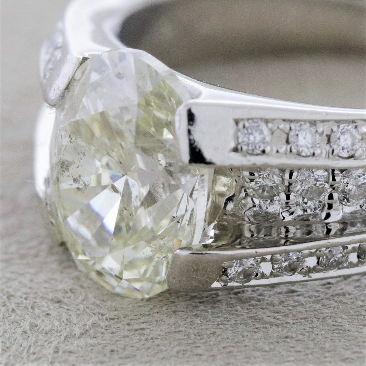 3.01ct Oval Diamond Platinum Ring