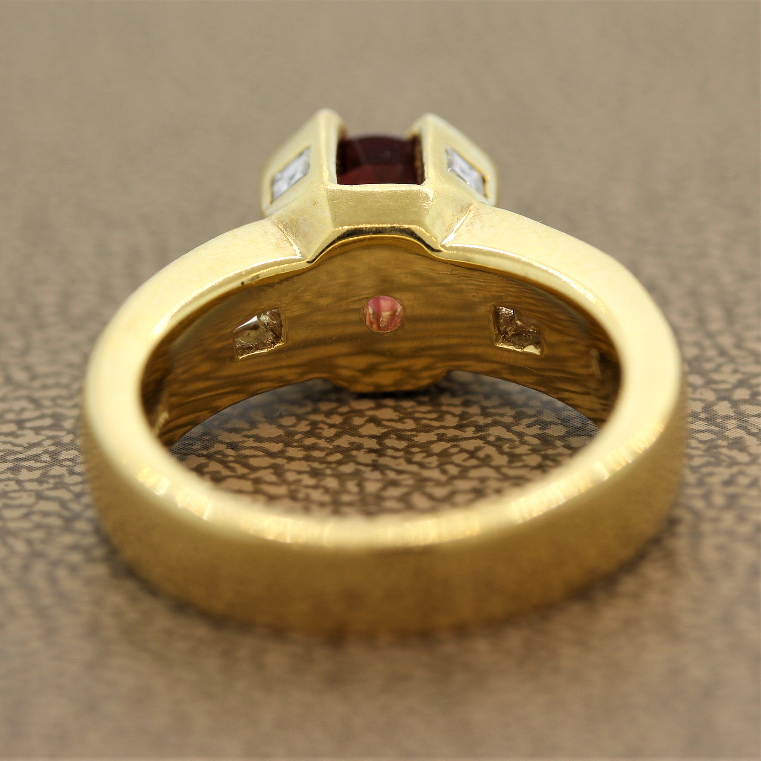 Ruby Diamond “Crown Prong” Gold Ring